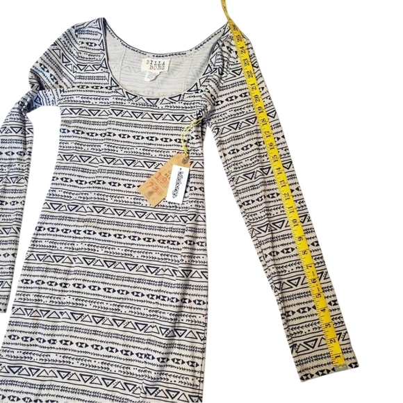 Billabong Tribal Fully Printed Dress Tan/Navy Size Medium NWT. - Picture 10 of 16